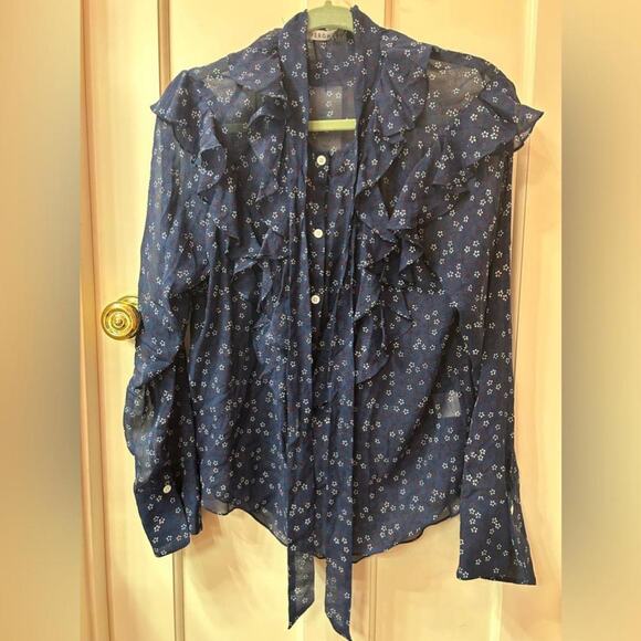 NWT veronica beard finley floral blouse - Picture 2 of 8